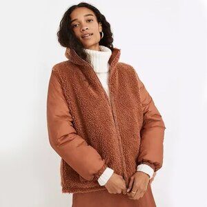 Madewell Reversible Sherpa Puffer Jacket